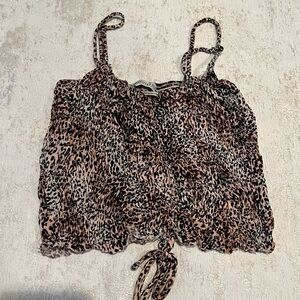 Urban Outfitters Black and Pink Camisole